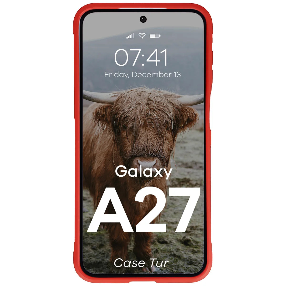 Robuste Handyhülle für Galaxy A27 5G, Bizon Case Tur, Rot