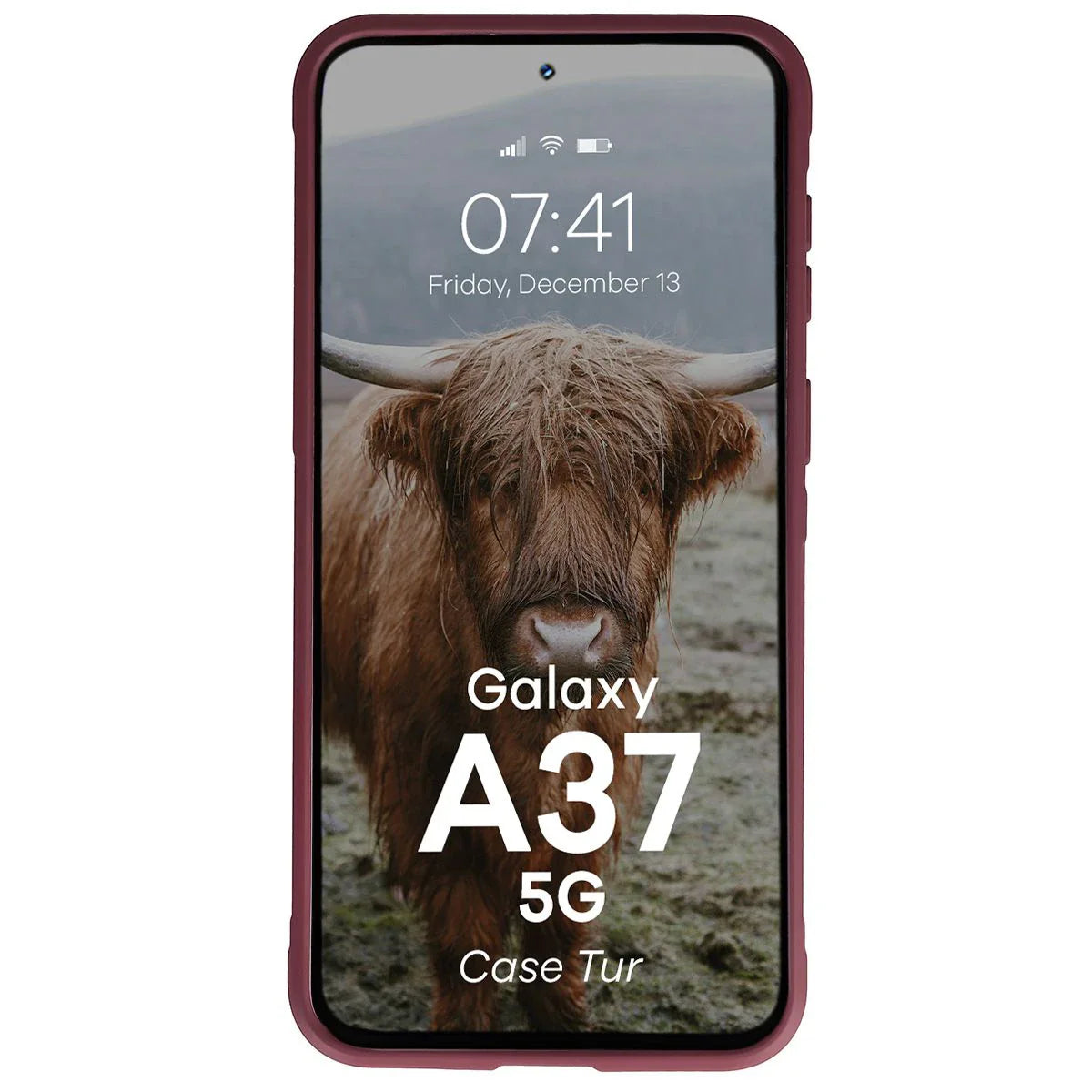 Robuste Handyhülle für Galaxy A37 5G, Bizon Case Tur, Burgunderrot