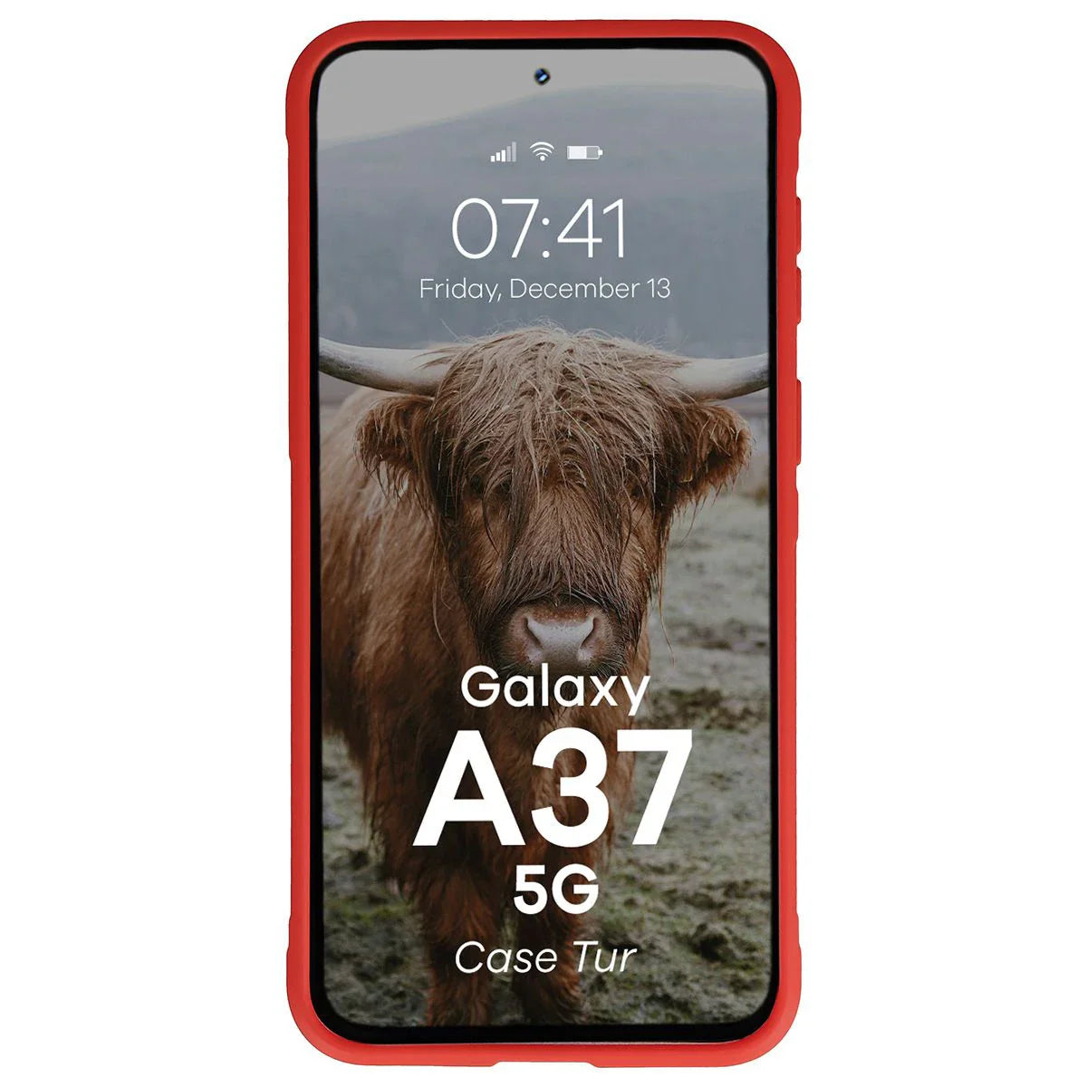 Robuste Handyhülle für Galaxy A37 5G, Bizon Case Tur, Rot
