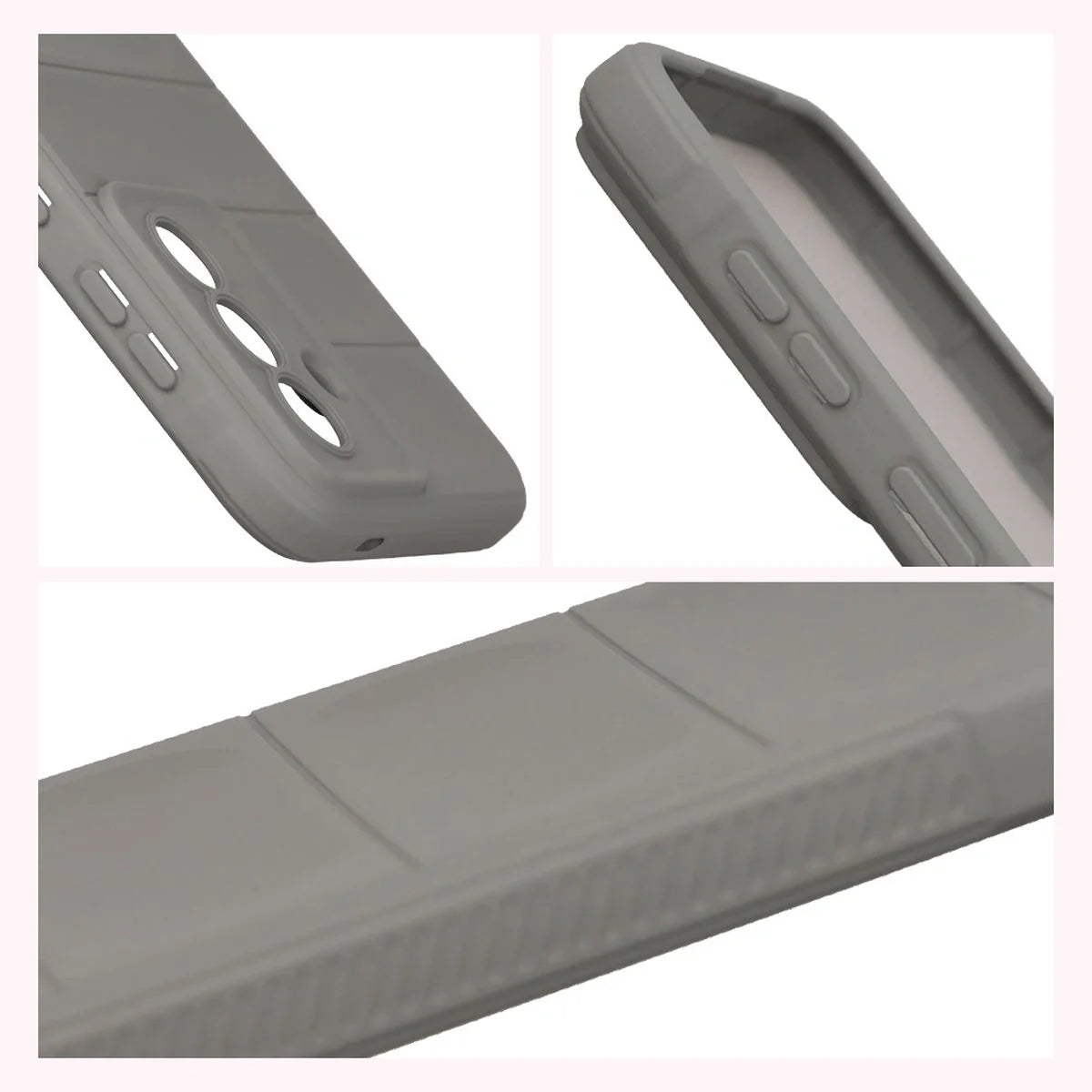 Robuste Handyhülle für Galaxy A57 5G, Bizon Case Tur, Hellgrau