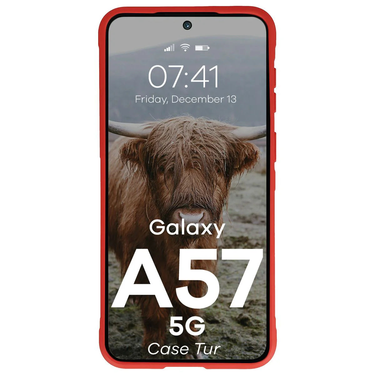 Robuste Handyhülle für Galaxy A57 5G, Bizon Case Tur, Rot