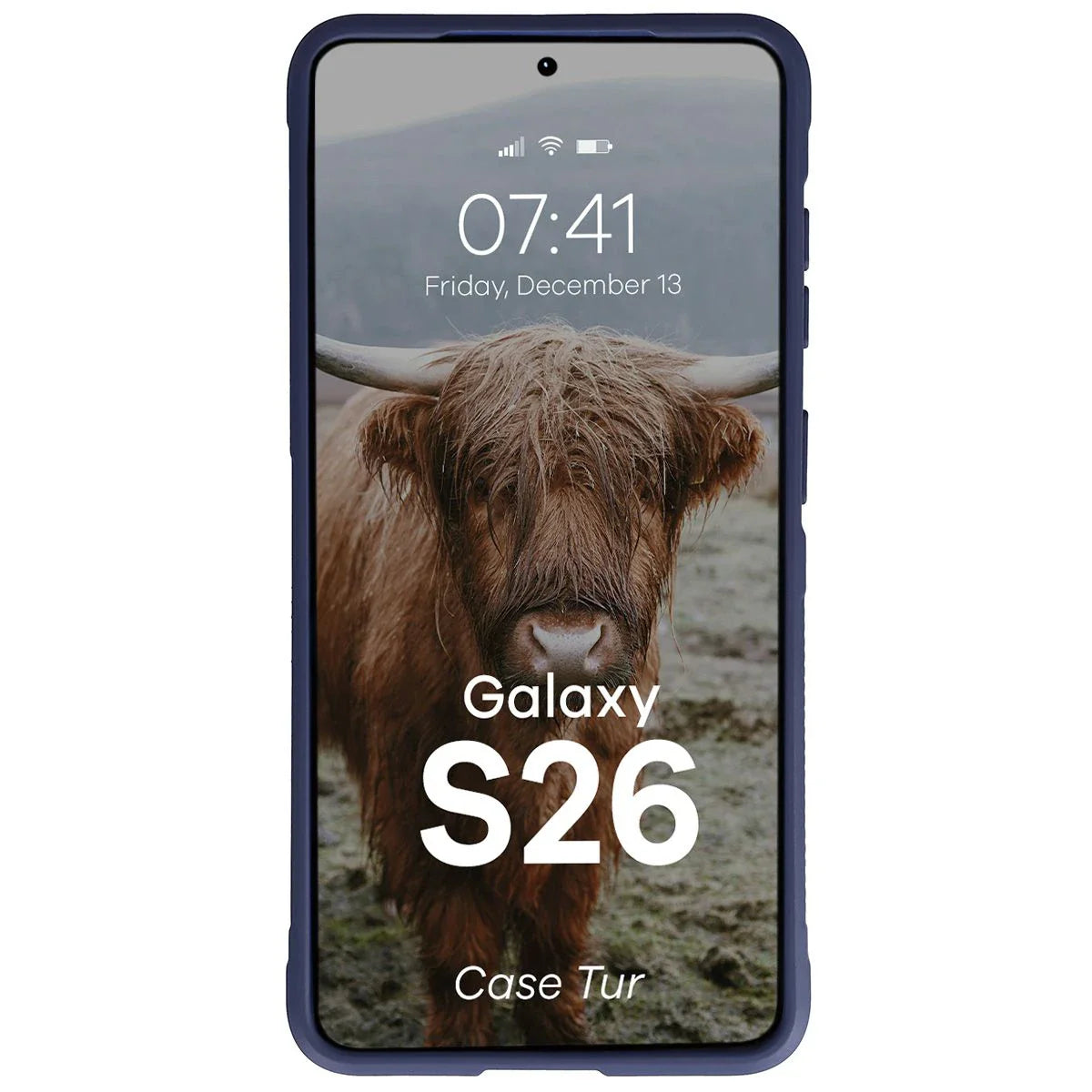 Robuste Handyhülle für Galaxy S26, Bizon Case Tur, Dunkelblau