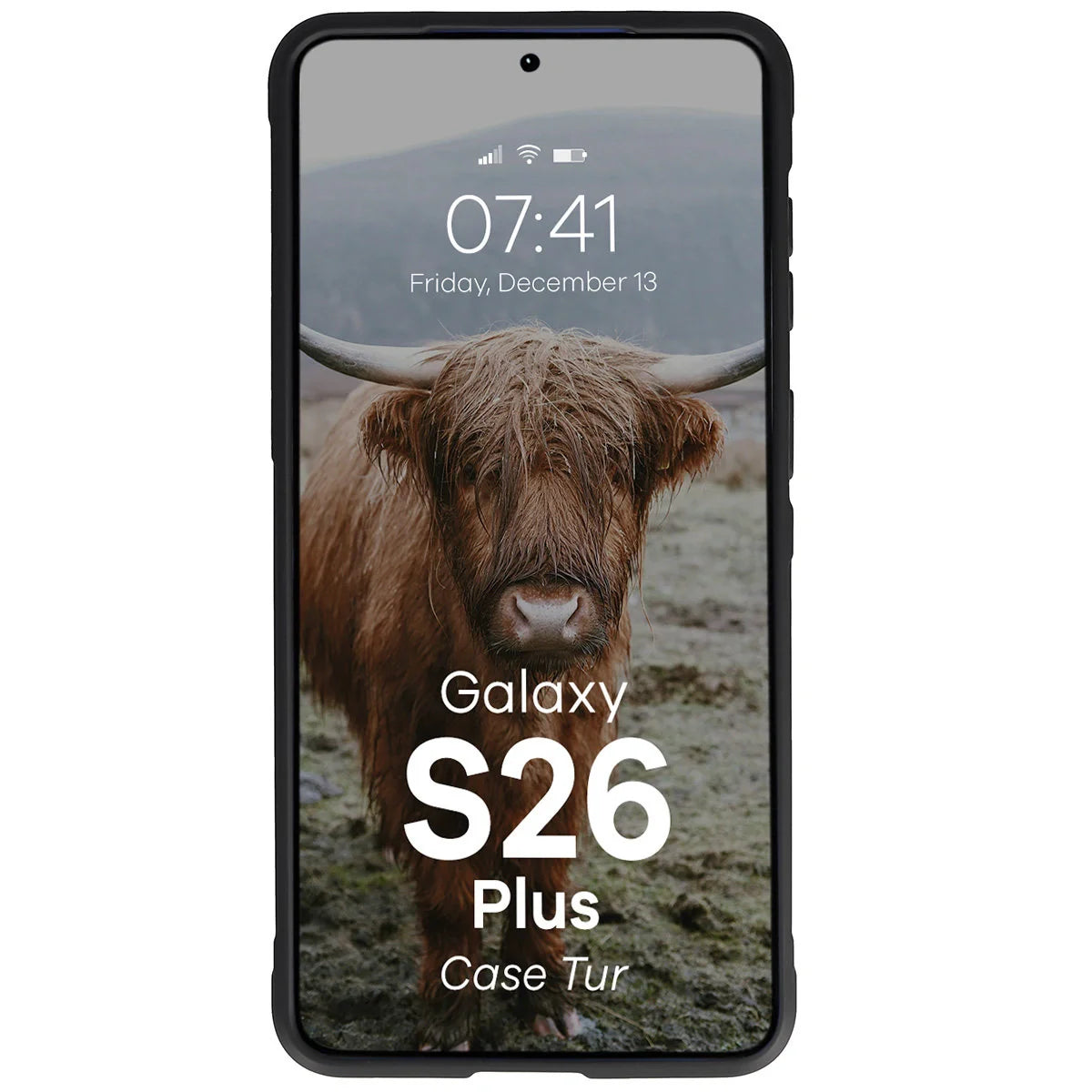Robuste Handyhülle für Galaxy S26 Plus, Bizon Case Tur, Schwarz