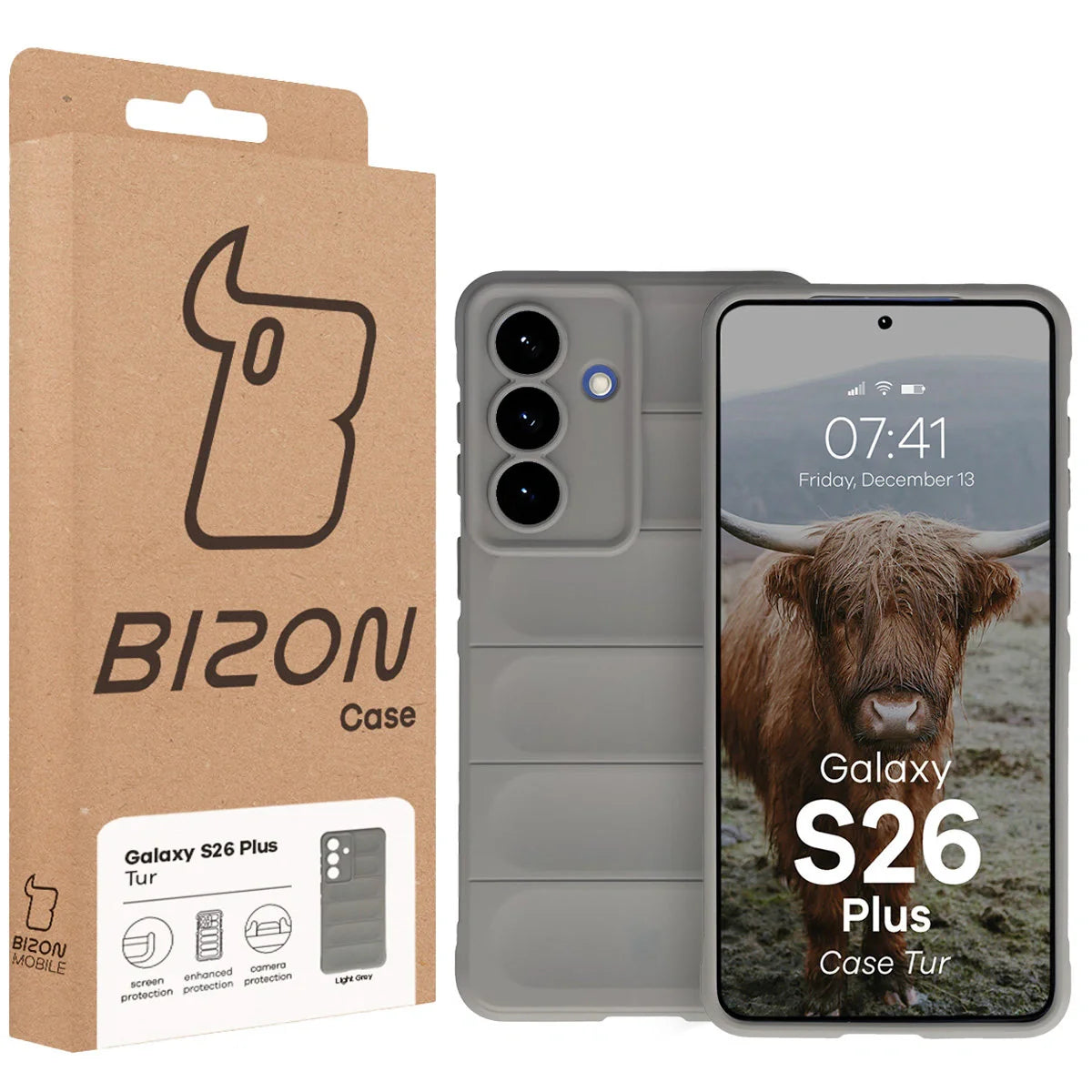 Robuste Handyhülle für Galaxy S26 Plus, Bizon Case Tur, Hellblau