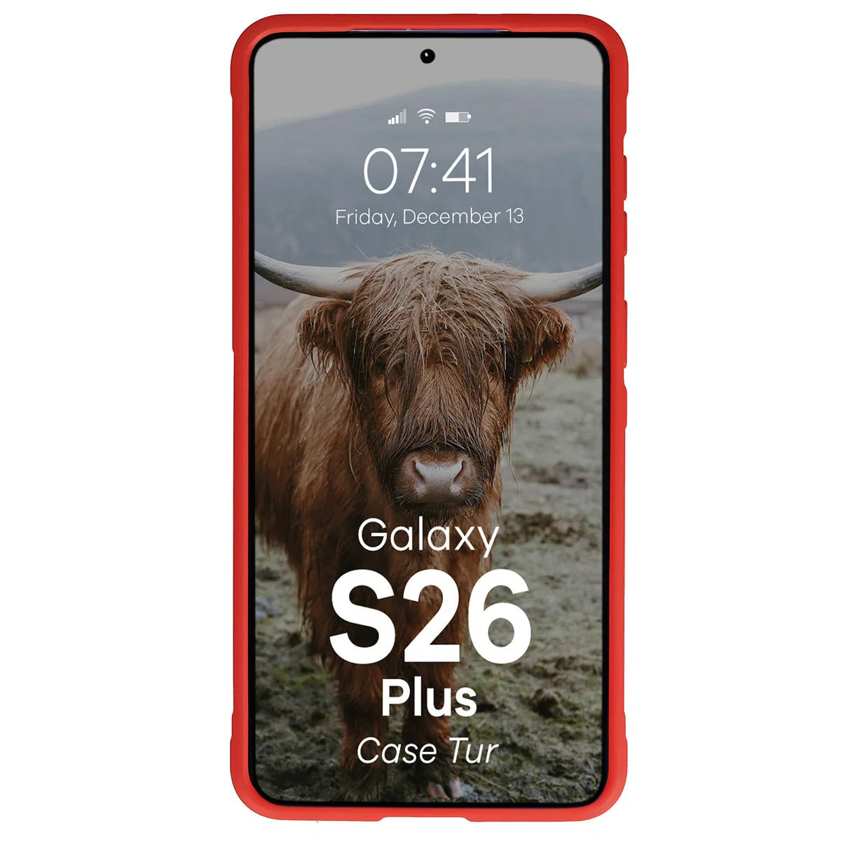 Robuste Handyhülle für Galaxy S26 Plus, Bizon Case Tur, Rot
