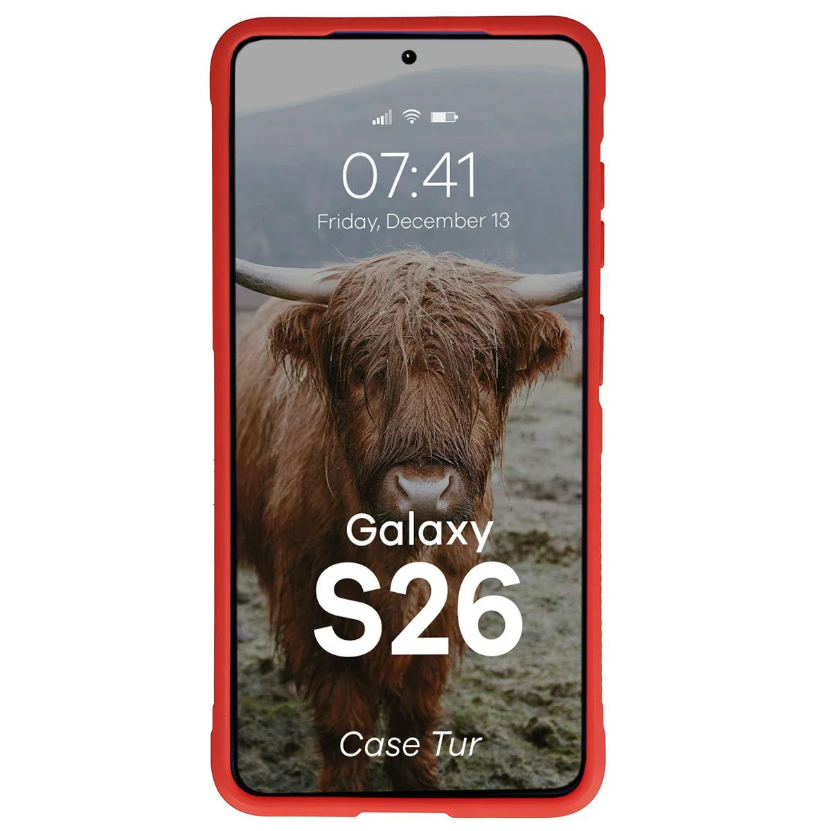 Robuste Handyhülle für Galaxy S26, Bizon Case Tur, Rot