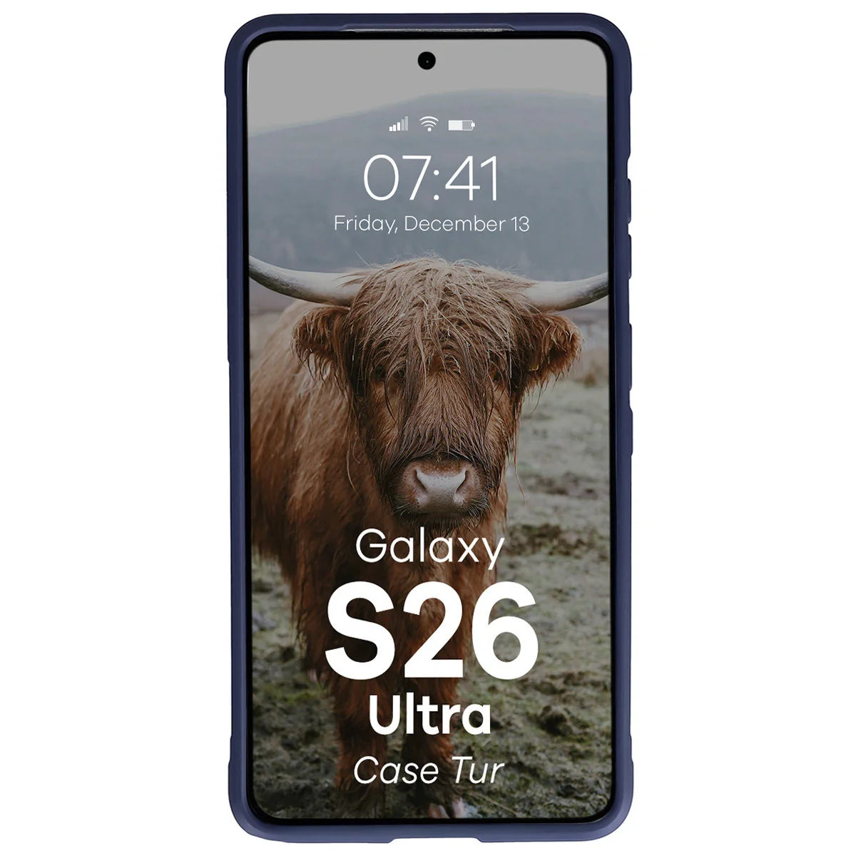 Robuste Handyhülle für Galaxy S26 Ultra, Bizon Case Tur, Dunkelblau