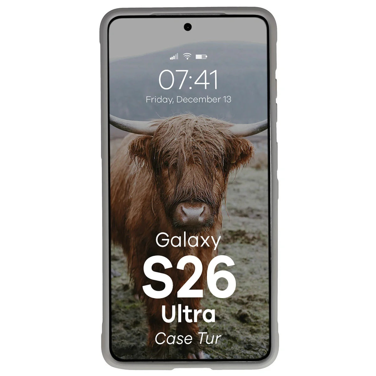 Robuste Handyhülle für Galaxy S26 Ultra, Bizon Case Tur, Hellgrau