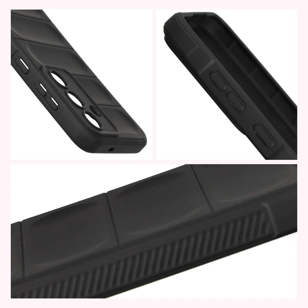 Robuste Handyhülle für Galaxy S25 FE, Bizon Case Tur, Schwarz