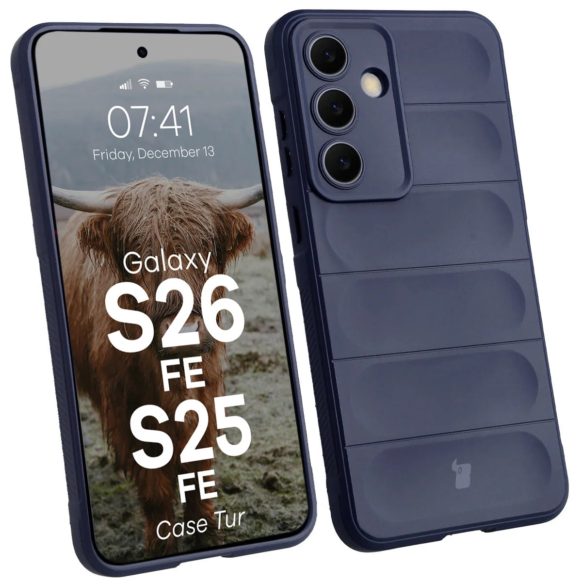 Robuste Handyhülle für Galaxy S26 FE/S25 FE, Bizon Case Tur, Dunkelblau