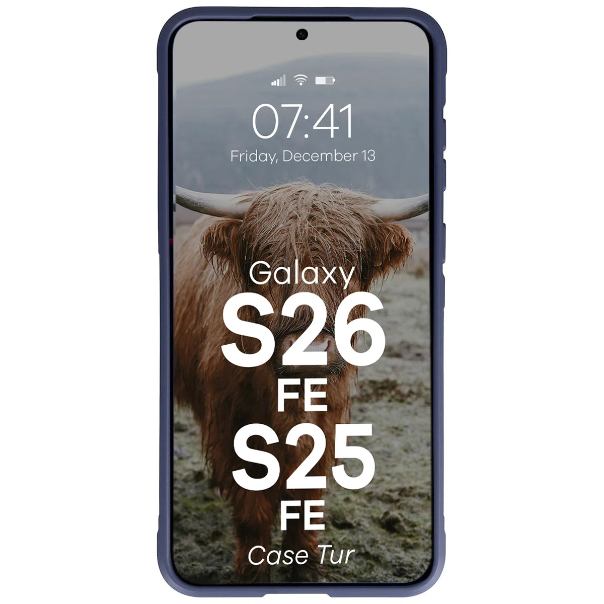 Robuste Handyhülle für Galaxy S26 FE/S25 FE, Bizon Case Tur, Dunkelblau