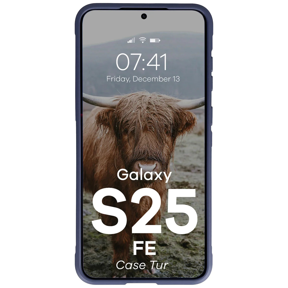 Robuste Handyhülle für Galaxy S25 FE, Bizon Case Tur, Dunkelblau