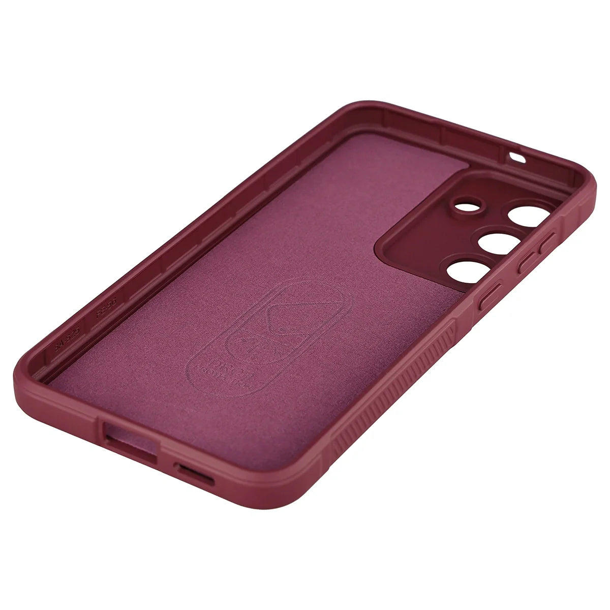 Robuste Handyhülle für Galaxy S25 FE, Bizon Case Tur, Burgunderrot