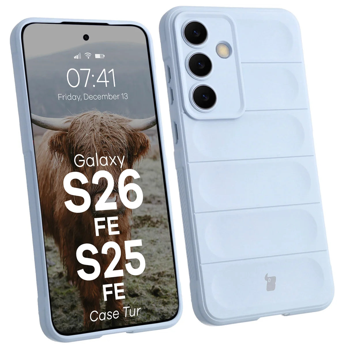 Robuste Handyhülle für Galaxy S26 FE/S25 FE, Bizon Case Tur, Hellblau