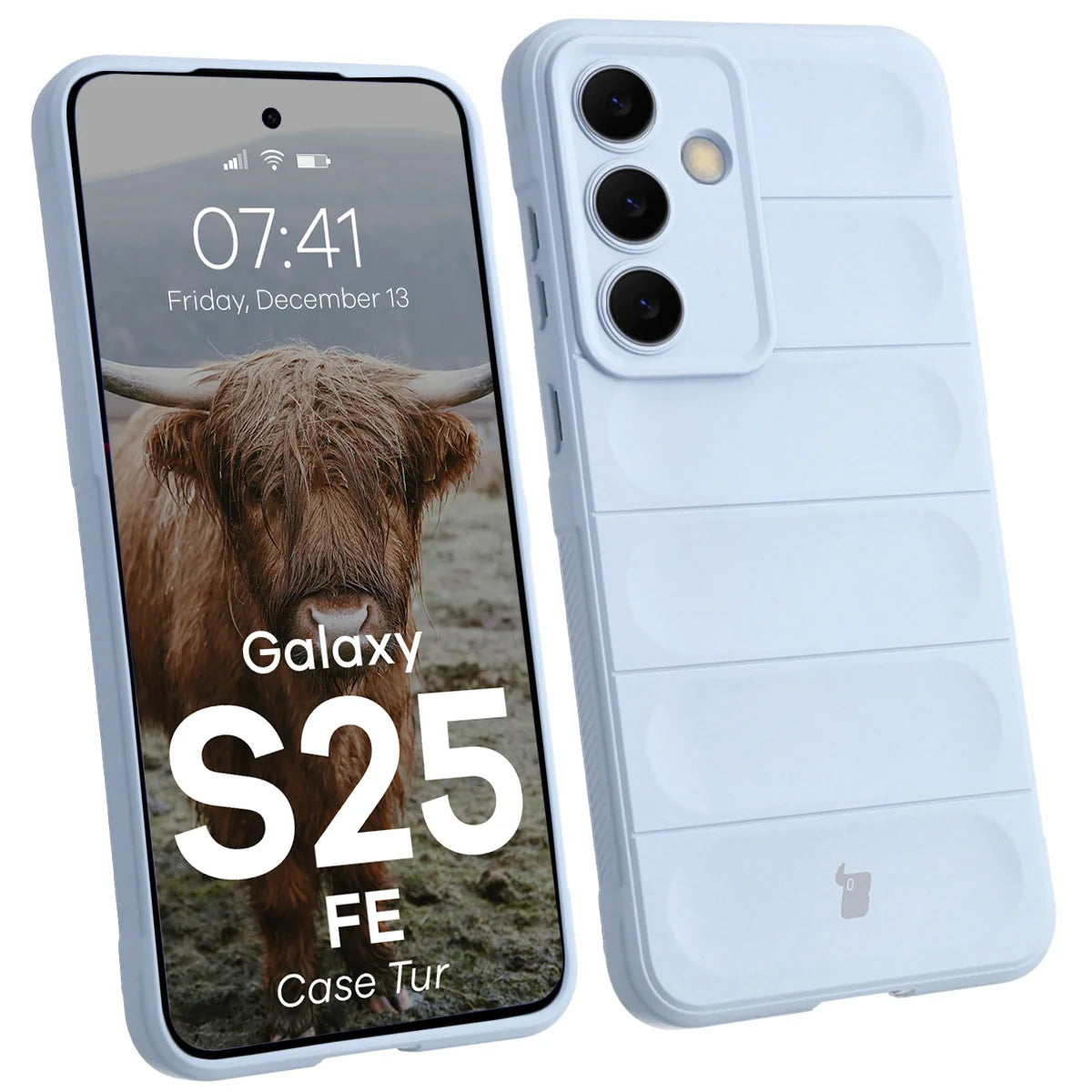 Robuste Handyhülle für Galaxy S25 FE, Bizon Case Tur, Hellblau