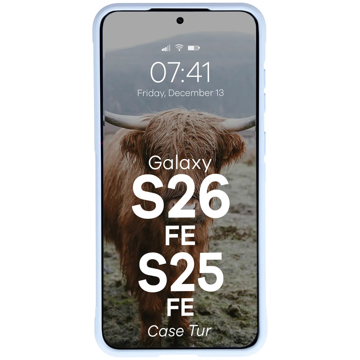 Robuste Handyhülle für Galaxy S26 FE/S25 FE, Bizon Case Tur, Hellblau