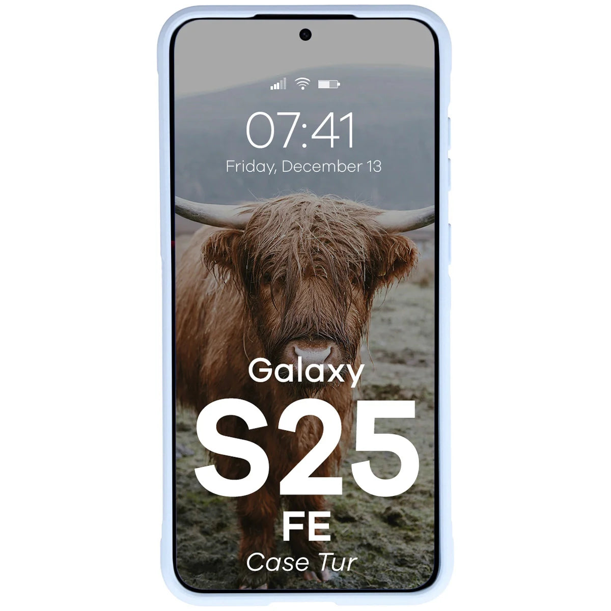 Robuste Handyhülle für Galaxy S25 FE, Bizon Case Tur, Hellblau