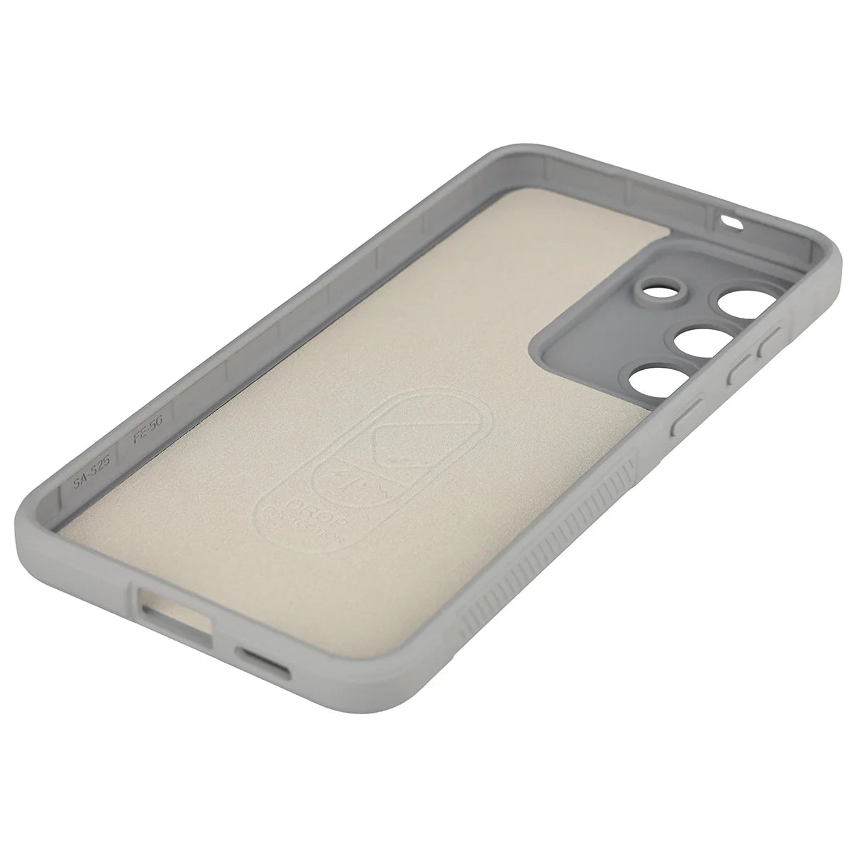 Robuste Handyhülle für Galaxy S25 FE, Bizon Case Tur, Hellgrau