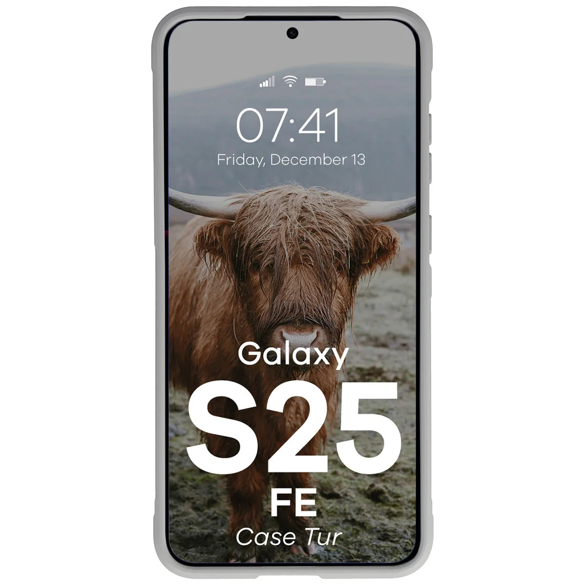 Robuste Handyhülle für Galaxy S25 FE, Bizon Case Tur, Hellgrau