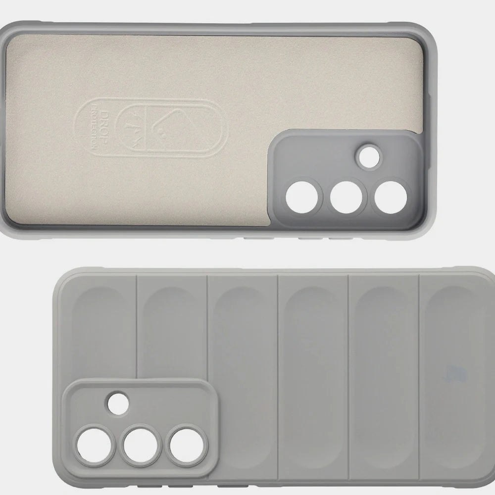Robuste Handyhülle für Galaxy S25 FE, Bizon Case Tur, Hellgrau