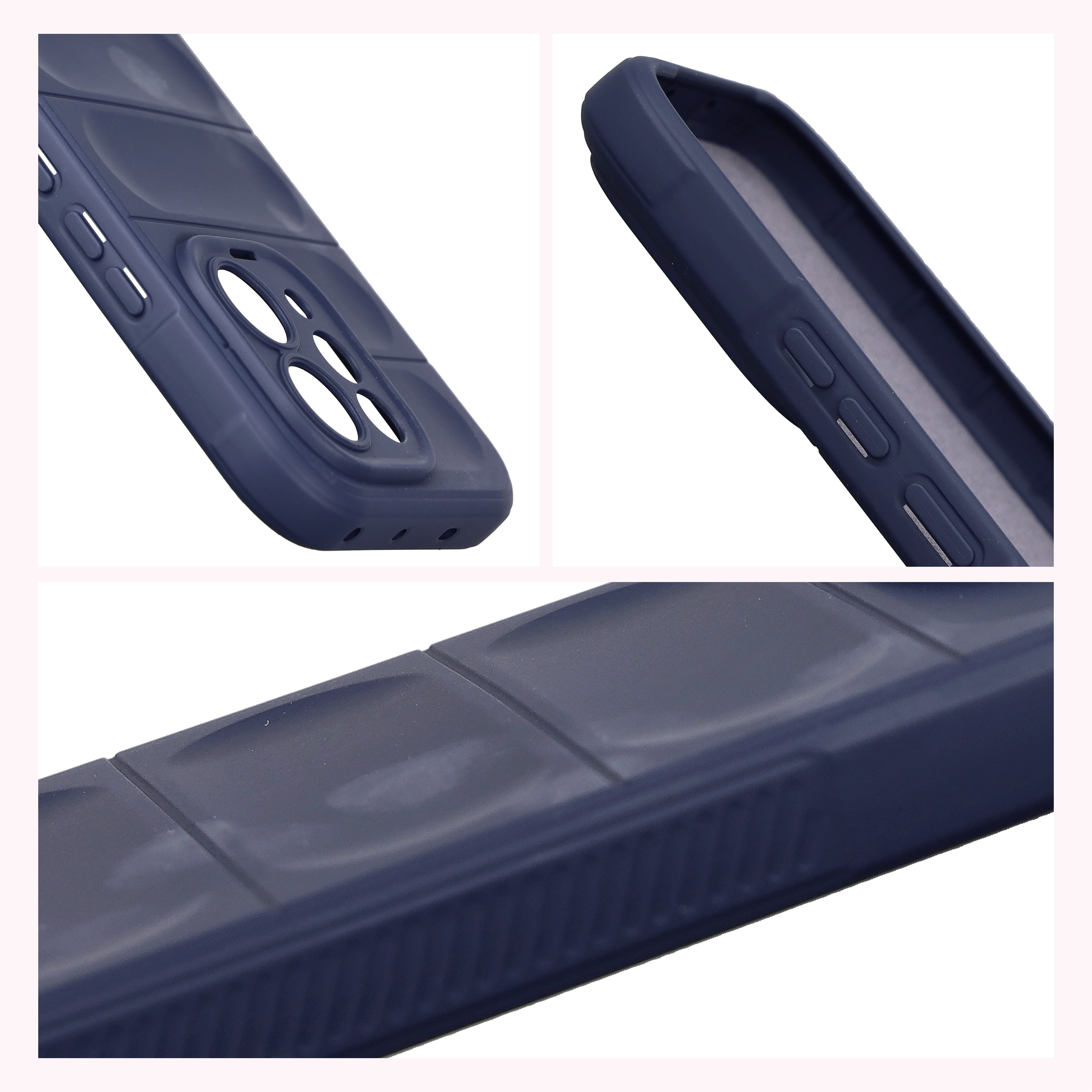 Robuste Handyhülle für Vivo V70 5G, Bizon Case Tur, Dunkelblau