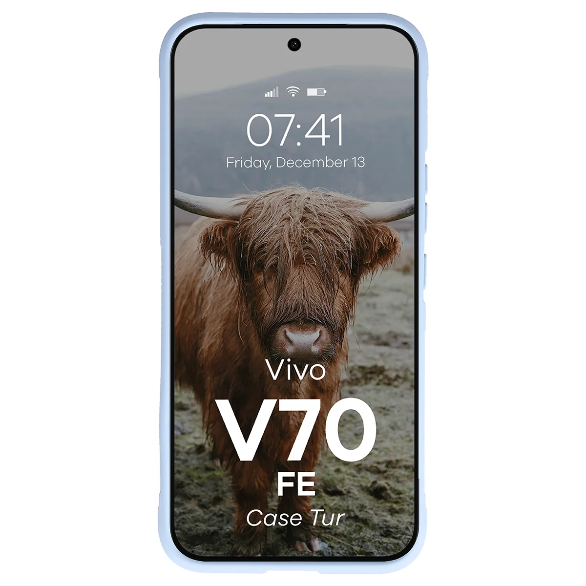 Robuste Handyhülle für Vivo V70 FE 5G, Bizon Case Tur, Hellblau