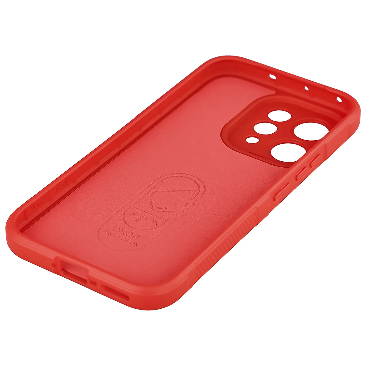 Robuste Handyhülle für Vivo V70 5G, Bizon Case Tur, Rot