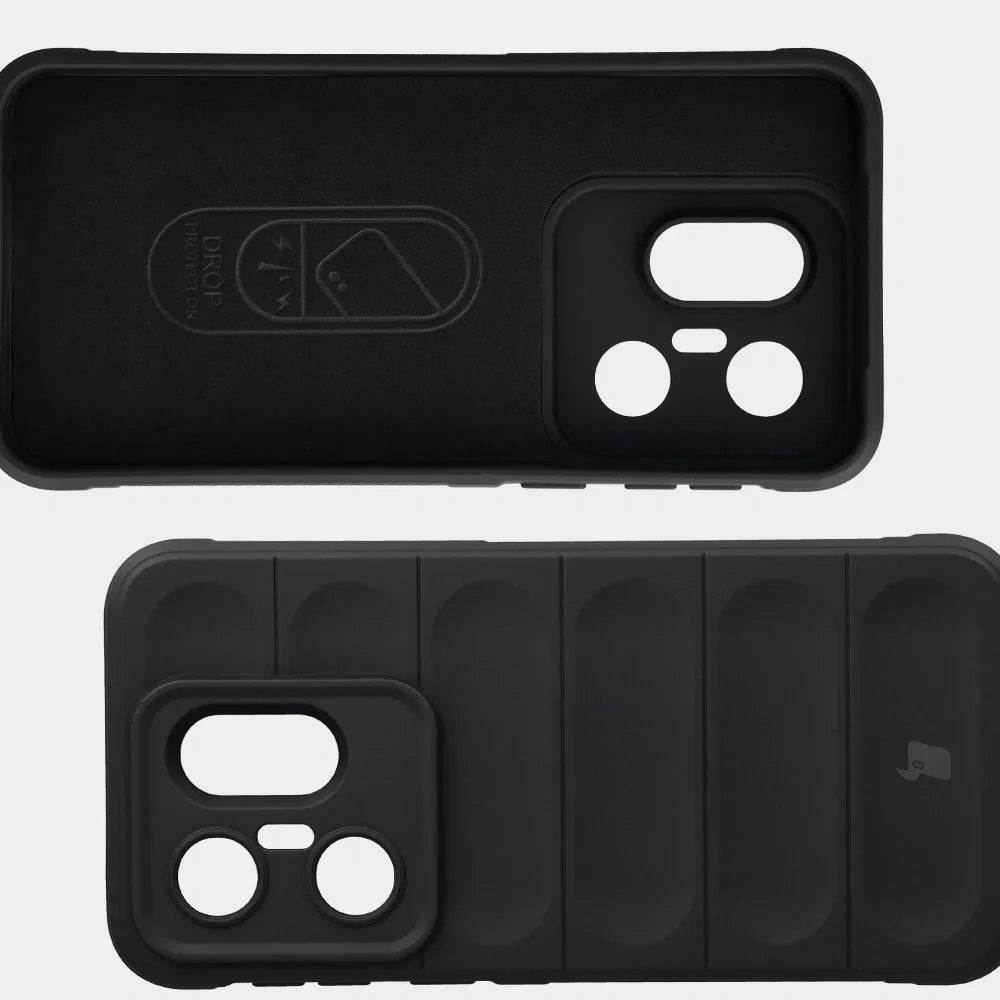 Robuste Handyhülle für Vivo X200 FE, Bizon Case Tur, Schwarz