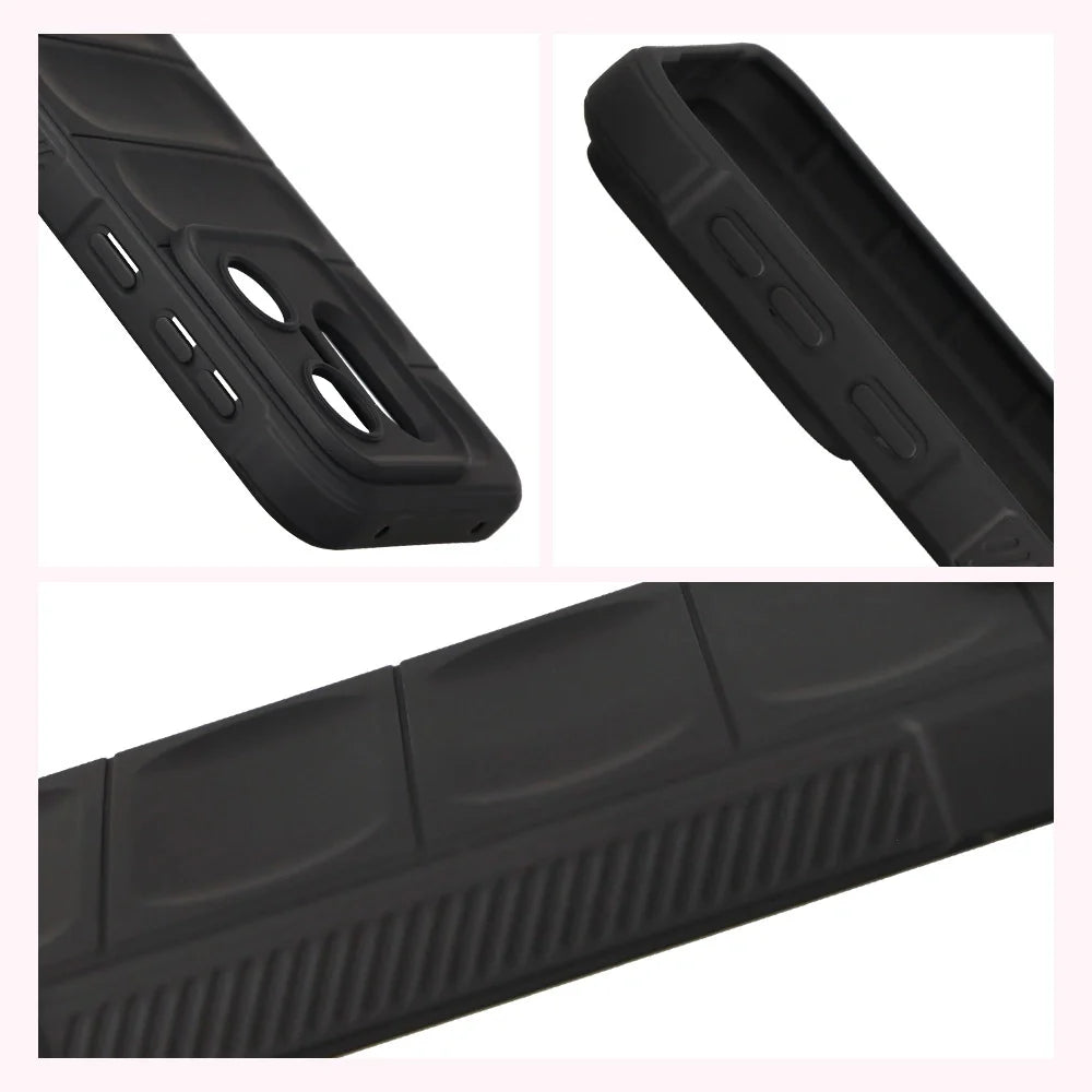 Robuste Handyhülle für Vivo X200 FE, Bizon Case Tur, Schwarz