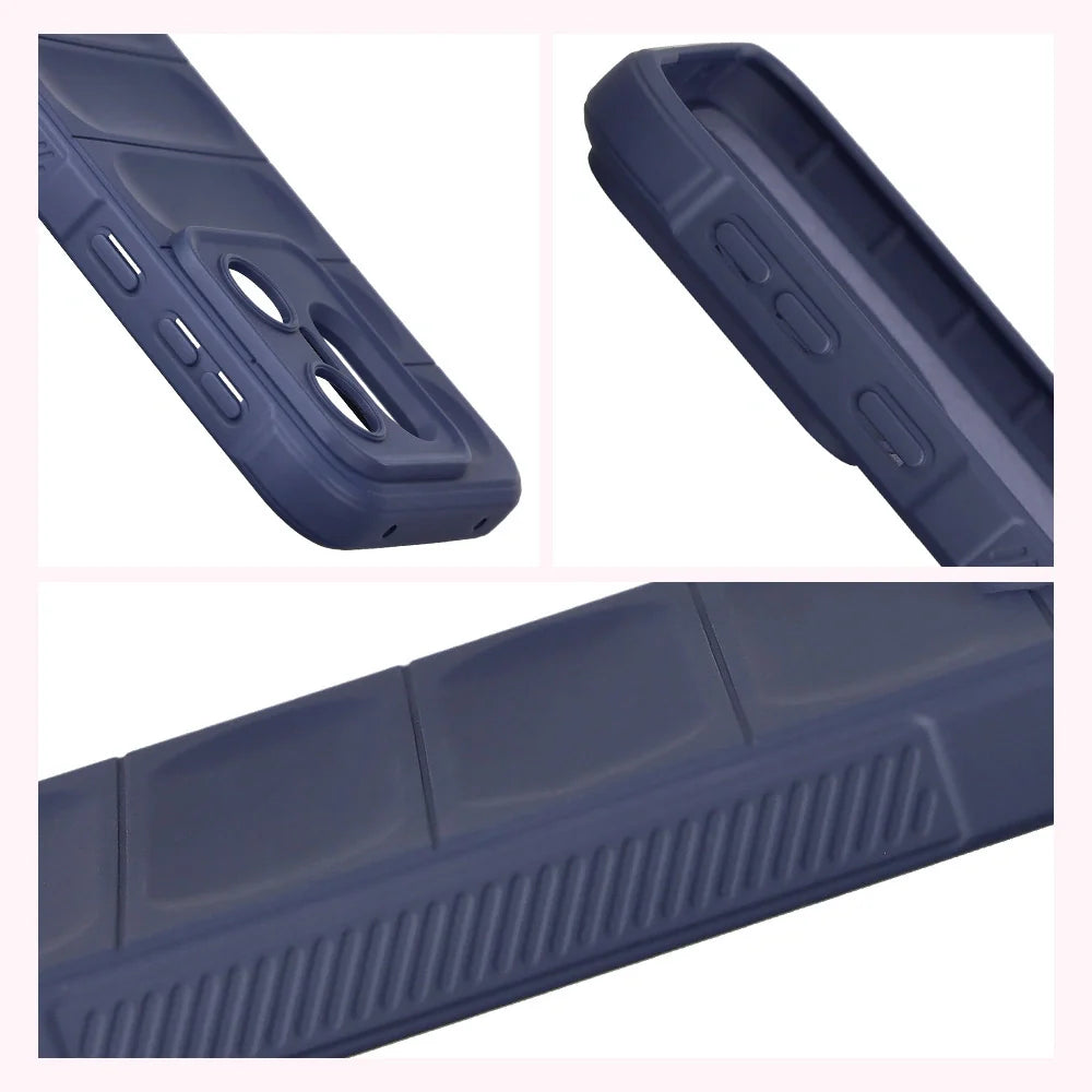 Robuste Handyhülle für Vivo X200 FE, Bizon Case Tur, Dunkelblau