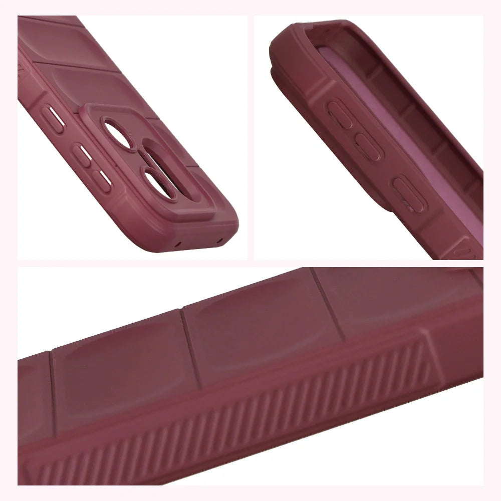 Robuste Handyhülle für Vivo X200 FE, Bizon Case Tur, Burgunderrot