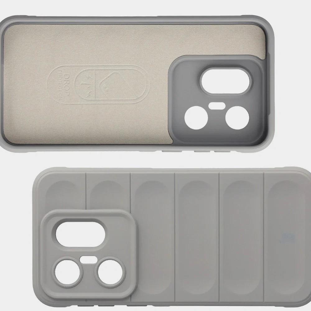 Robuste Handyhülle für Vivo X200 FE, Bizon Case Tur, Hellgrau