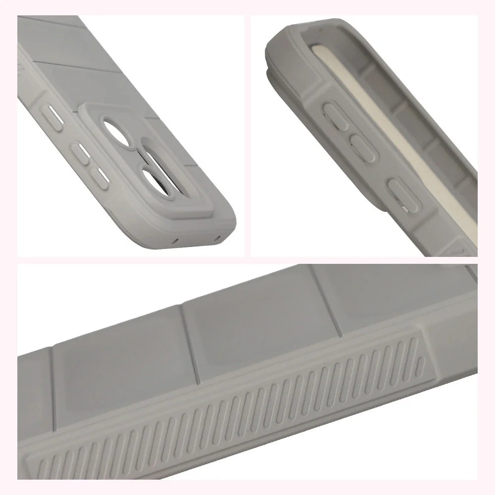 Robuste Handyhülle für Vivo X200 FE, Bizon Case Tur, Hellgrau