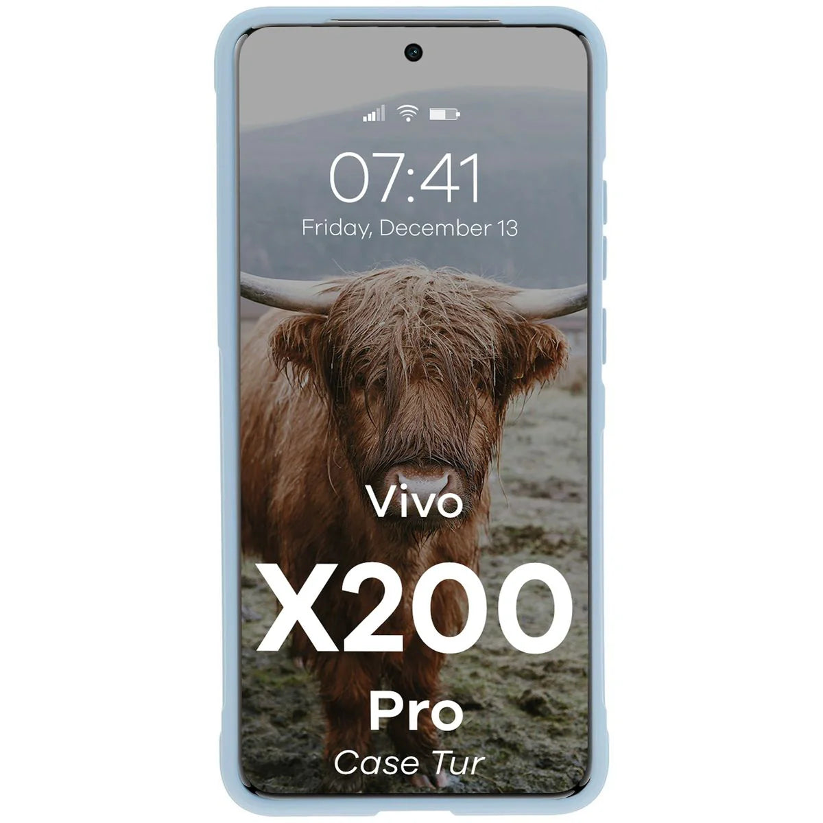 Robuste Handyhülle für Vivo X200 Pro, Bizon Case Tur, Hellblau