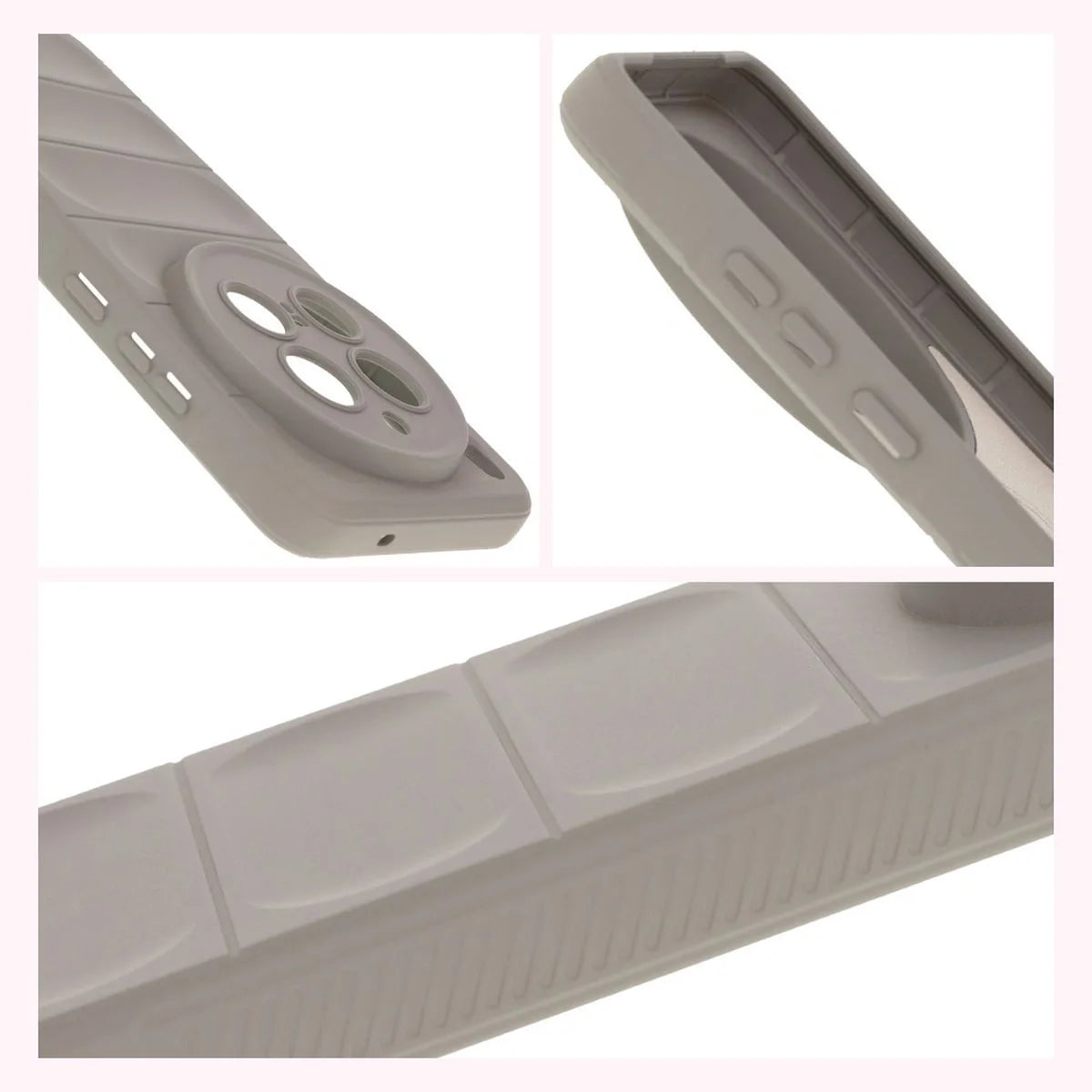 Robuste Handyhülle für Vivo X200 Pro, Bizon Case Tur, Hellgrau