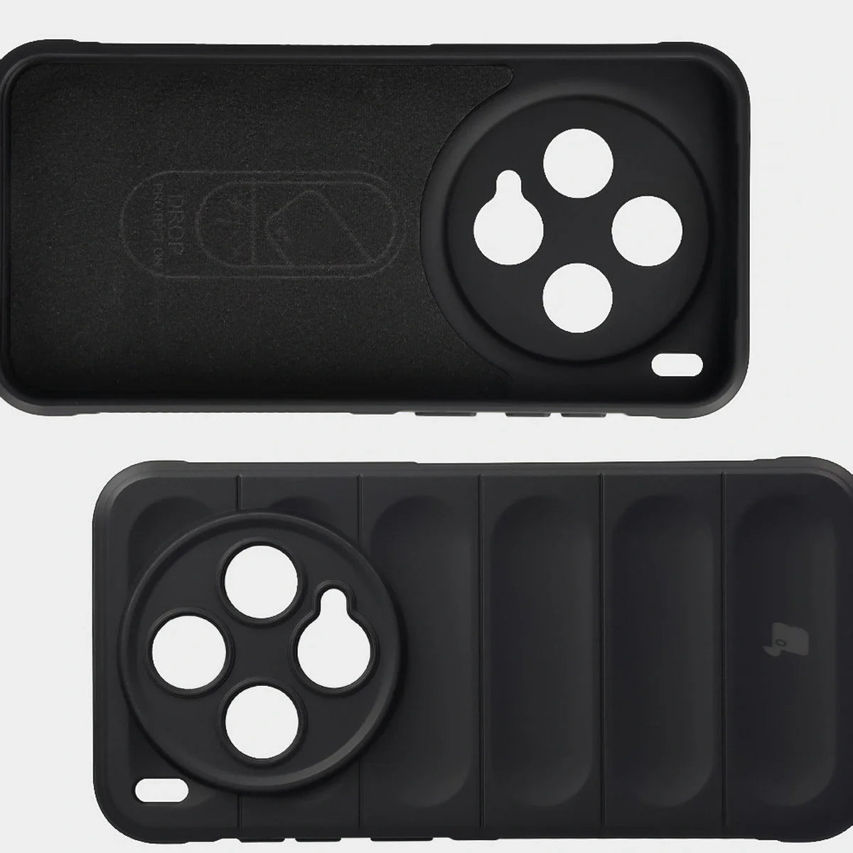 Robuste Handyhülle für Vivo X300, Bizon Case Tur, Schwarz