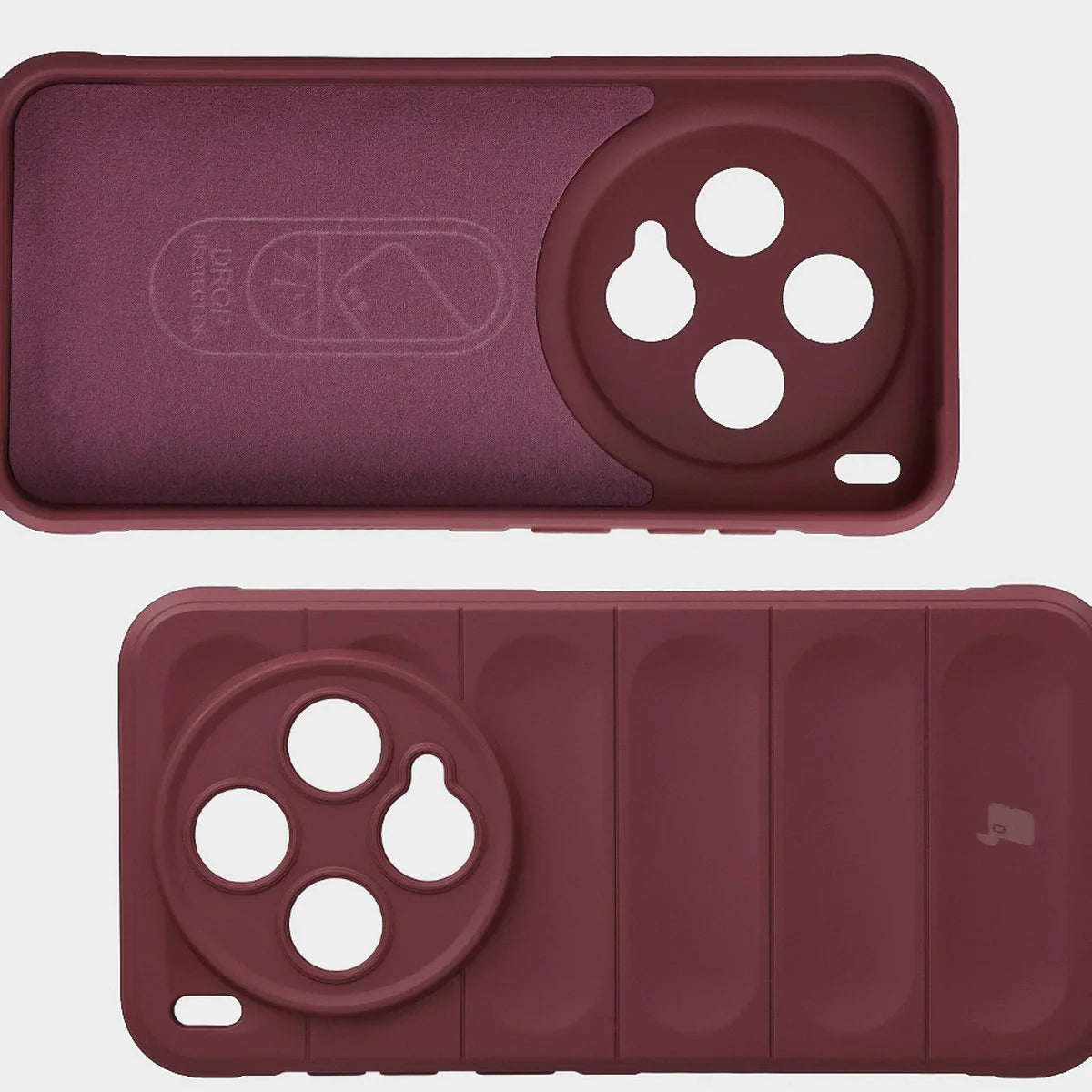 Robuste Handyhülle für Vivo X300, Bizon Case Tur, Burgunderrot