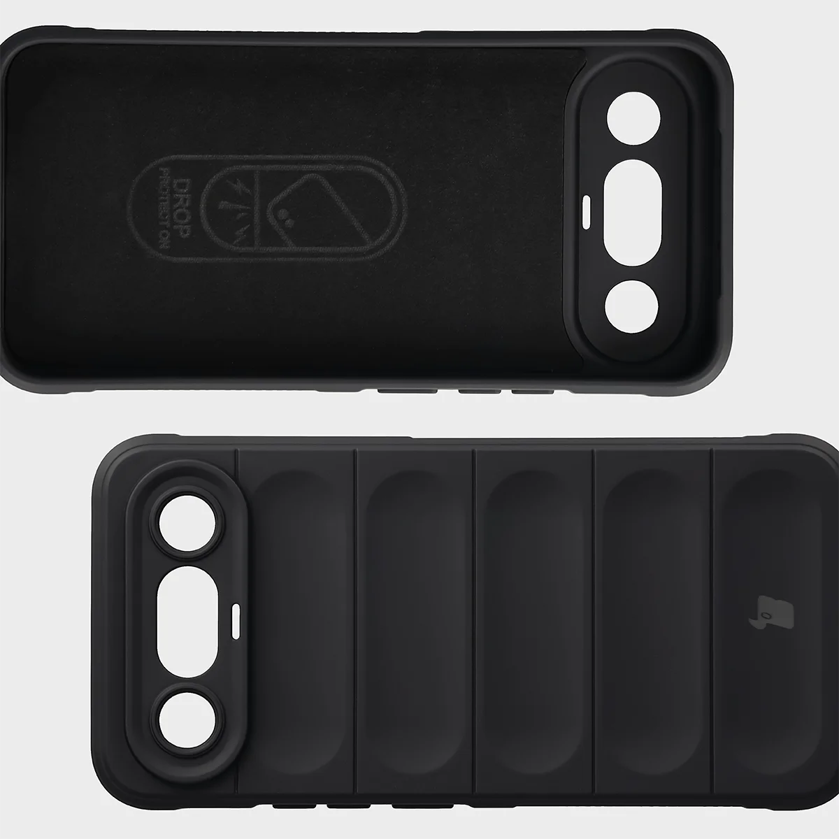 Robuste Handyhülle für Vivo X300 FE, Bizon Case Tur, Schwarz