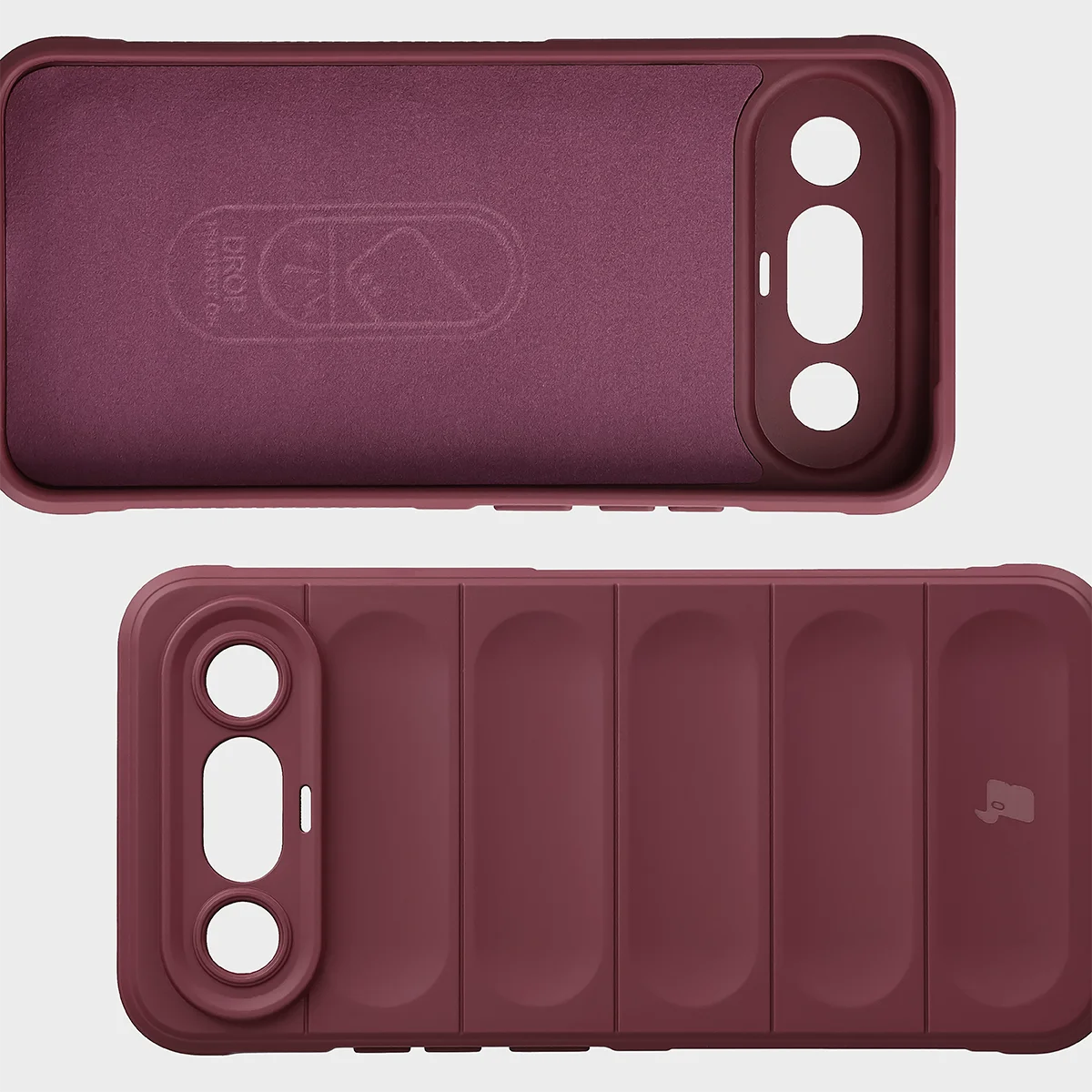 Robuste Handyhülle für Vivo X300 FE, Bizon Case Tur, Burgunderrot