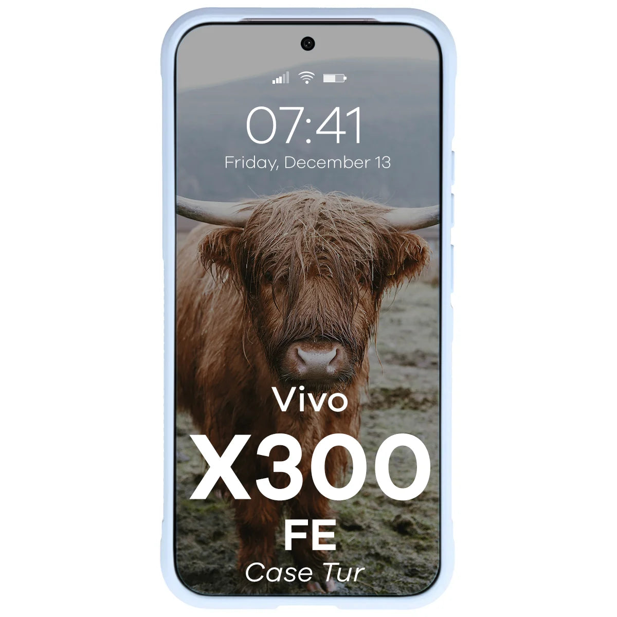Robuste Handyhülle für Vivo X300 FE, Bizon Case Tur, Hellblau