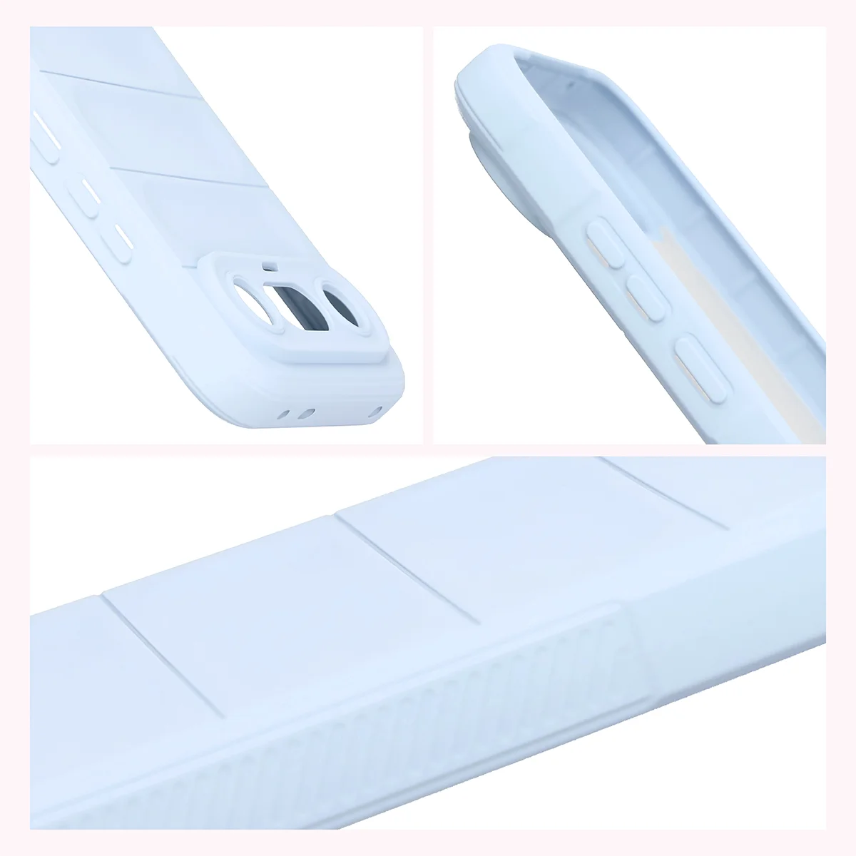 Robuste Handyhülle für Vivo X300 FE, Bizon Case Tur, Hellblau