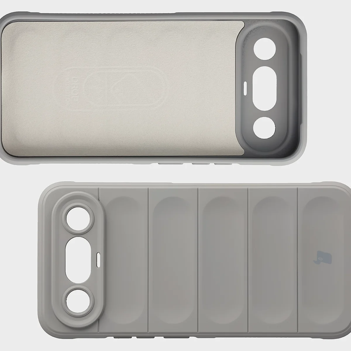 Robuste Handyhülle für Vivo X300 FE, Bizon Case Tur, Hellgrau
