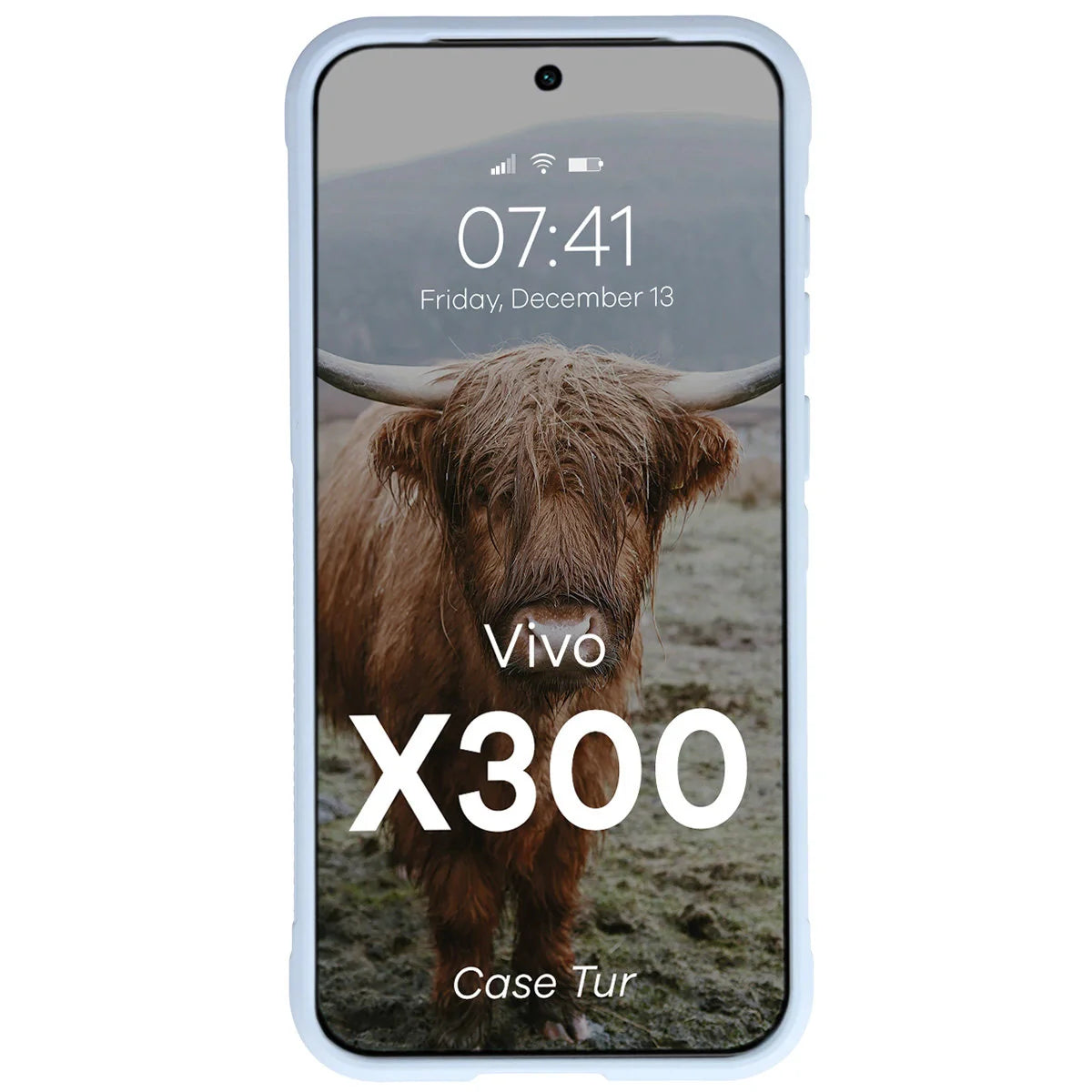 Robuste Handyhülle für Vivo X300, Bizon Case Tur, Hellblau