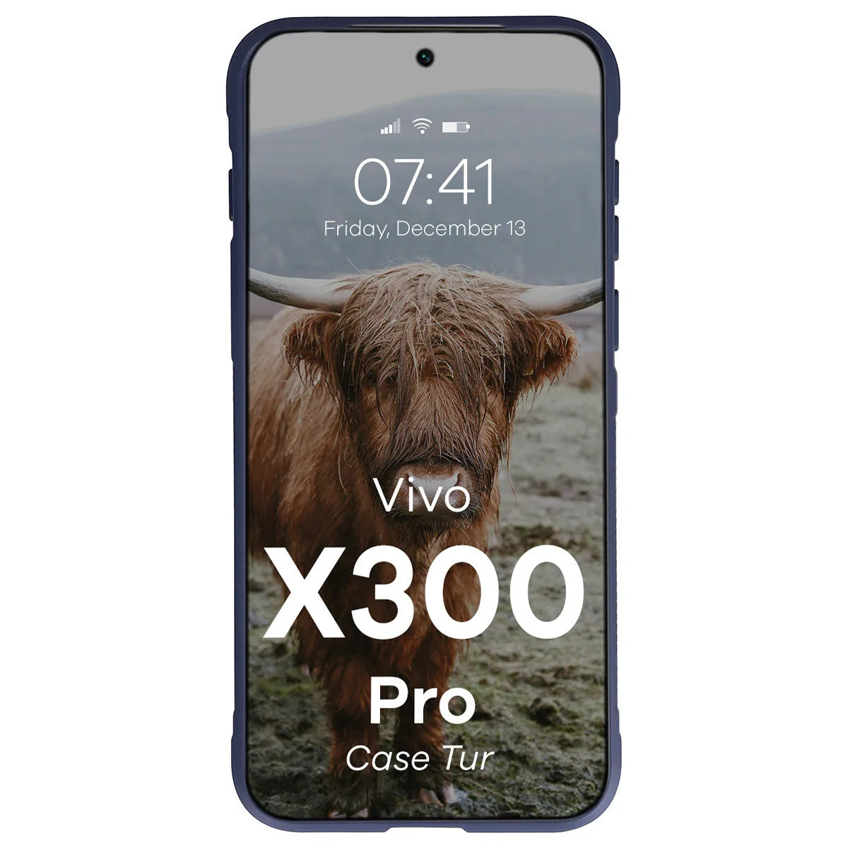 Robuste Handyhülle für Vivo X300 Pro, Bizon Case Tur, Dunkelblau