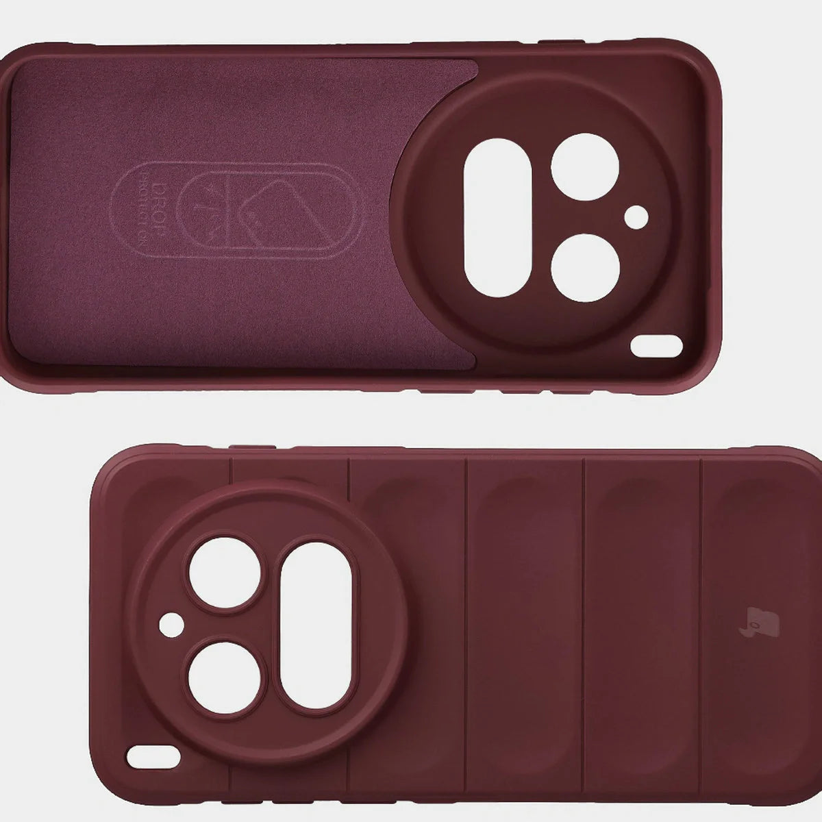 Robuste Handyhülle für Vivo X300 Pro, Bizon Case Tur, Burgunderrot