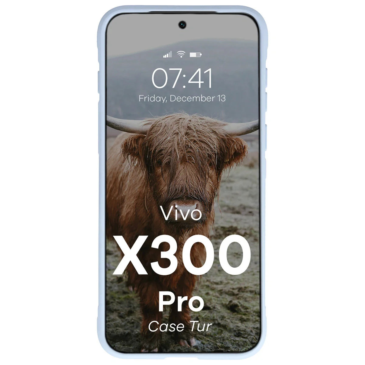Robuste Handyhülle für Vivo X300 Pro, Bizon Case Tur, Hellblau