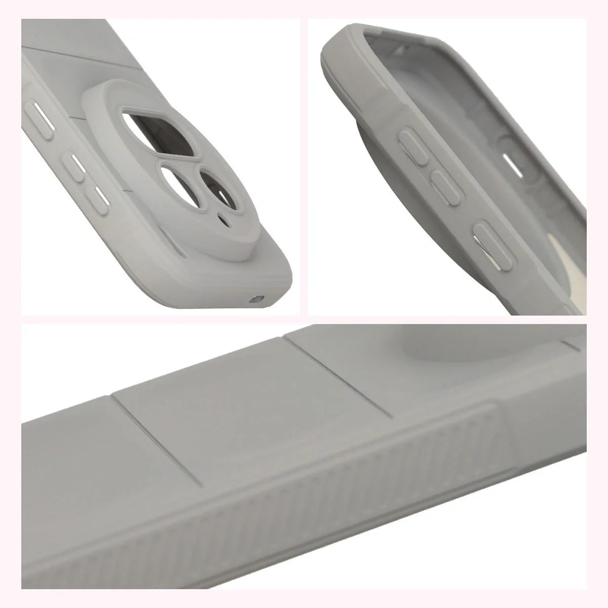 Robuste Handyhülle für Vivo X300 Pro, Bizon Case Tur, Hellgrau