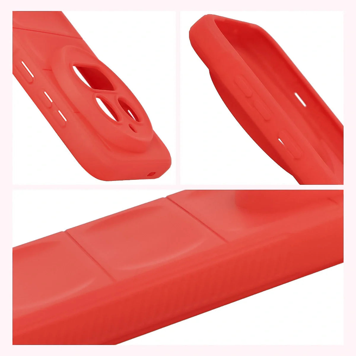 Robuste Handyhülle für Vivo X300 Pro, Bizon Case Tur, Rot