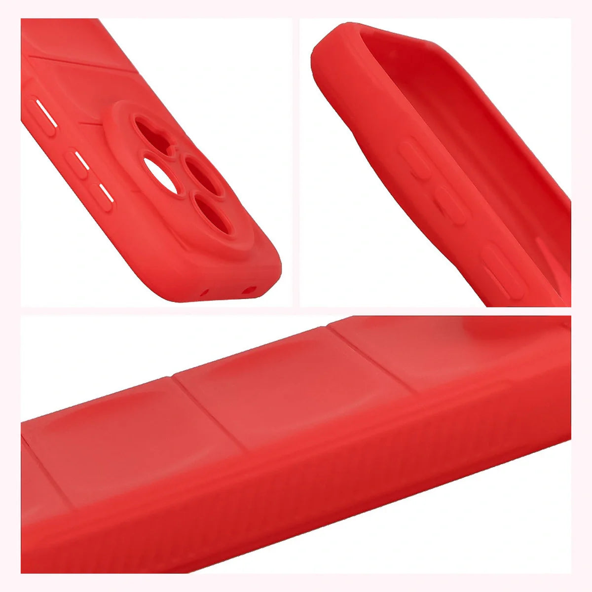 Robuste Handyhülle für Vivo X300, Bizon Case Tur, Rot