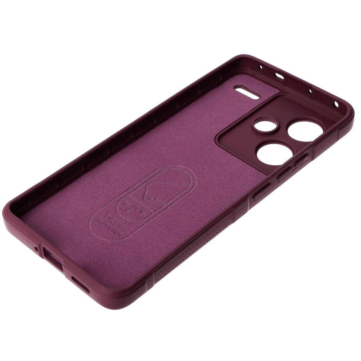 Robuste Handyhülle für Xiaomi Redmi Note 13 Pro+ 5G, Bizon Case Tur, Burgunderrot